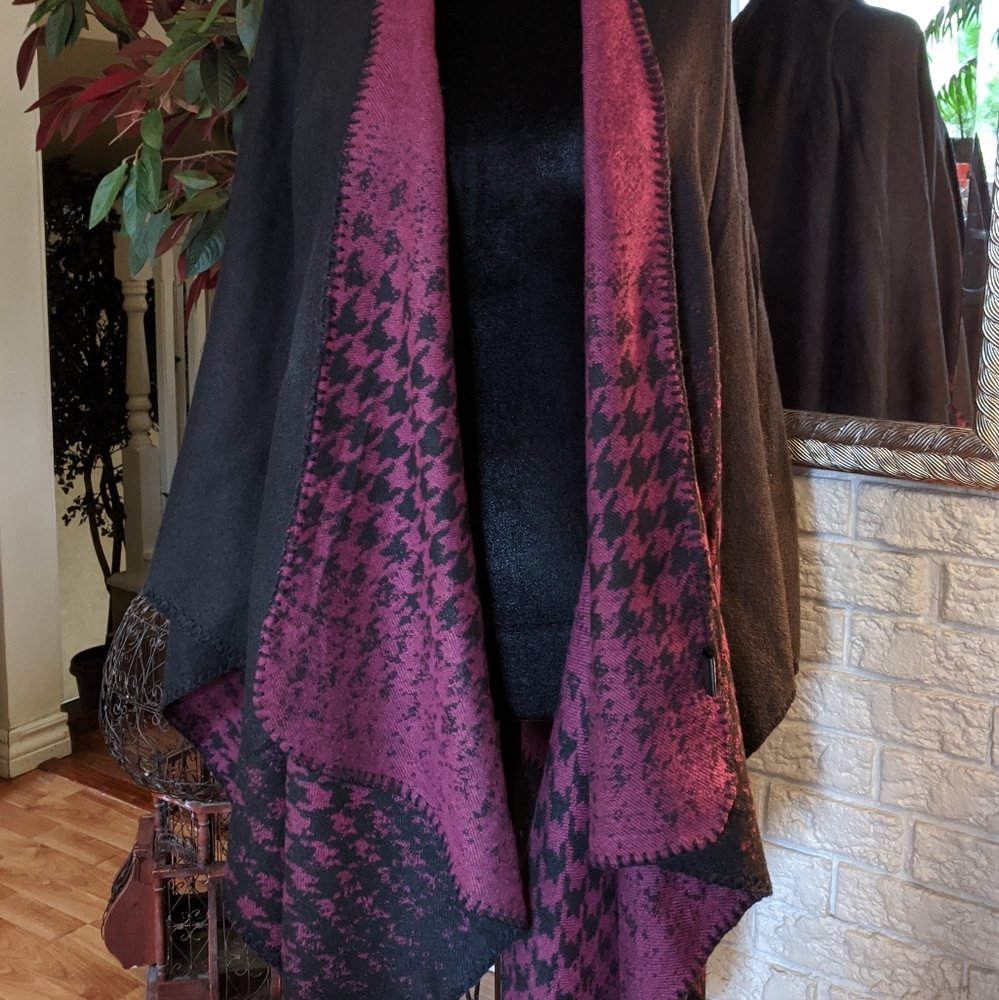 Cozy, beautiful reversible blanket shawl